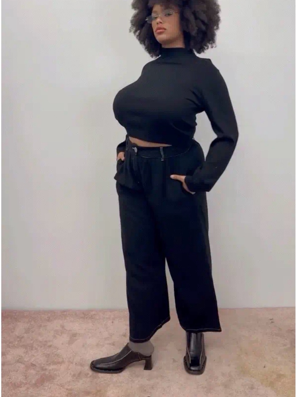 Fashion Brand Company Mock Neck Sweatshirt 3x